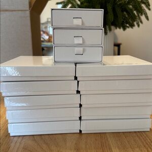 Cardboard Jewelry White Gift Boxes 10 Pack 6x5x1”